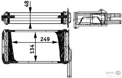 Теплообменник, отопление салона BEHR HELLA SERVICE купить