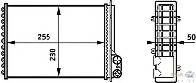 Теплообменник, отопление салона BEHR HELLA SERVICE купить