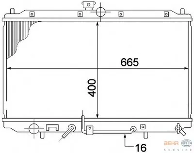 Радиатор, охлаждение двигателя BEHR HELLA SERVICE купить