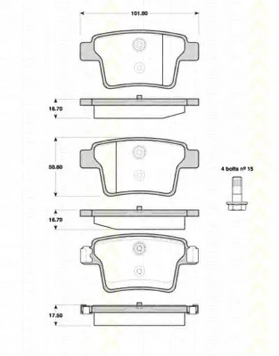Комплект тормозных колодок, дисковый тормоз TRISCAN купить