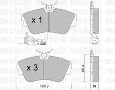 Комплект тормозных колодок, дисковый тормоз METELLI купить