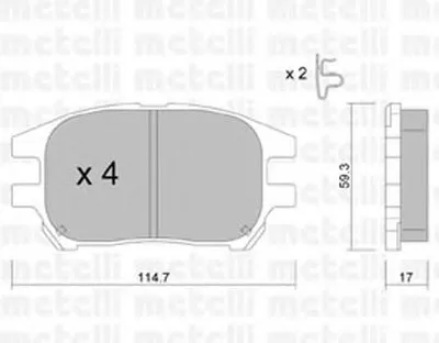 Комплект тормозных колодок, дисковый тормоз METELLI купить