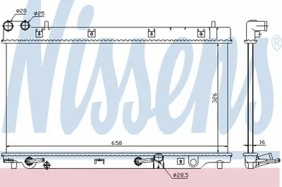 Радиатор, охлаждение двигателя NISSENS купить