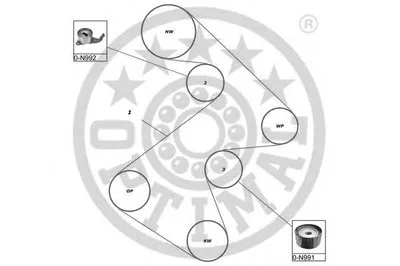 Комплект ремня ГРМ OPTIMAL купить