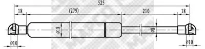 Газовая пружина, капот MAPCO купить