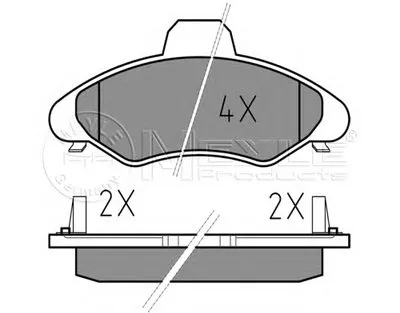 Комплект тормозных колодок, дисковый тормоз MEYLE купить