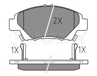 Комплект тормозных колодок, дисковый тормоз MEYLE купить