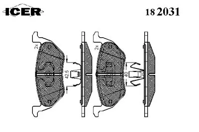 Комплект тормозных колодок, дисковый тормоз ICER купить