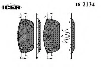 Комплект тормозных колодок, дисковый тормоз ICER купить