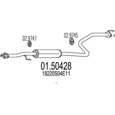 Средний глушитель выхлопных газов MTS купить