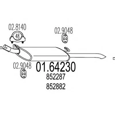 Глушитель выхлопных газов конечный MTS купить
