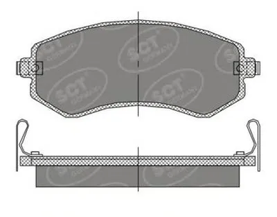 Комплект тормозных колодок, дисковый тормоз SCT Germany купить