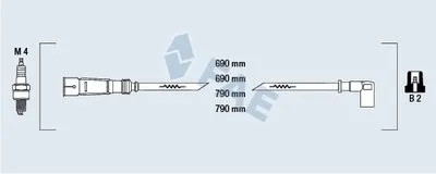 Комплект проводов зажигания FAE купить