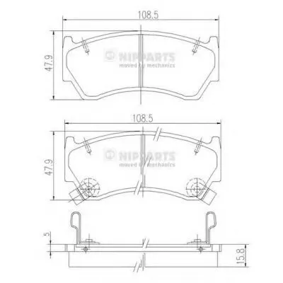 Комплект тормозных колодок, дисковый тормоз NIPPARTS купить
