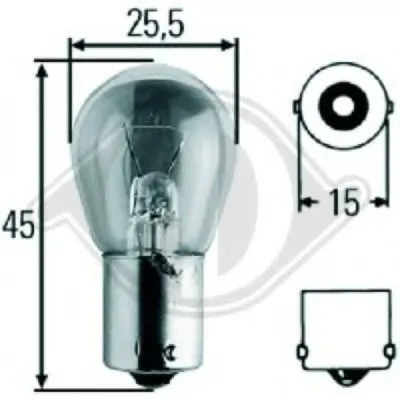 Лампа накаливания, фонарь указателя поворота; Лампа накаливания, фонарь сигнала торможения; Лампа накаливания, фонарь освещения номерного знака; Лампа накаливания, задняя противотуманная фара; Лампа накаливания, фара заднего хода; Лампа накаливания, стояночные огни / габаритные фонари; Лампа накаливания; Лампа накаливания, фонарь указателя поворота HD Tuning DIEDERICHS купить