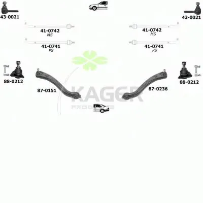 Подвеска колеса KAGER купить