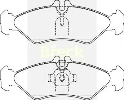 Комплект тормозных колодок, дисковый тормоз BRECK купить
