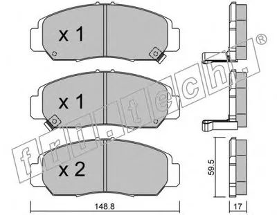Комплект тормозных колодок, дисковый тормоз fri.tech. купить