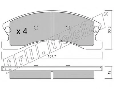 Комплект тормозных колодок, дисковый тормоз fri.tech. купить
