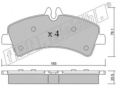 Комплект тормозных колодок, дисковый тормоз fri.tech. купить