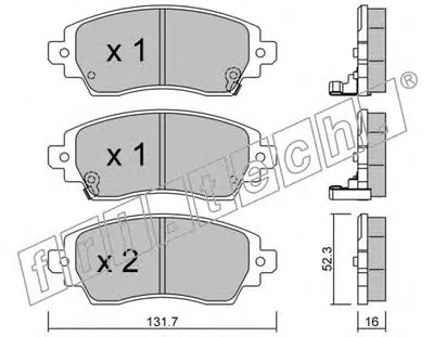 Комплект тормозных колодок, дисковый тормоз fri.tech. купить