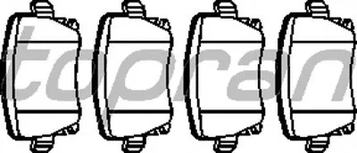 Комплект тормозных колодок, дисковый тормоз TOPRAN купить