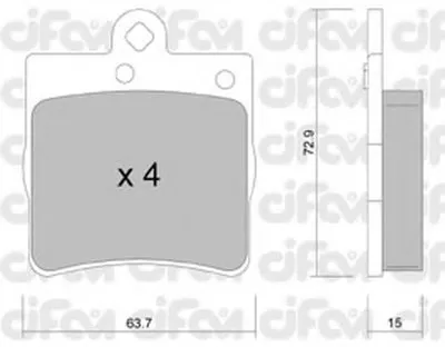 Комплект тормозных колодок, дисковый тормоз CIFAM купить