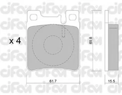 Комплект тормозных колодок, дисковый тормоз CIFAM купить