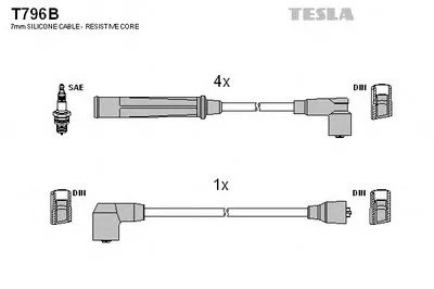 Комплект проводов зажигания TESLA купить