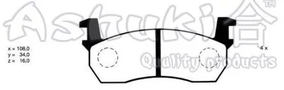 Комплект тормозных колодок, дисковый тормоз ASHUKI купить
