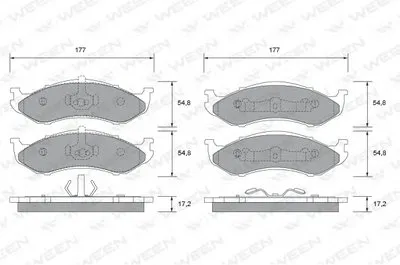 Комплект тормозных колодок, дисковый тормоз WEEN купить