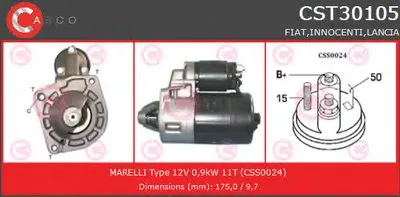 Стартер REMANUFACTURED SERIES CASCO купить