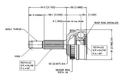 Шарнирный комплект, приводной вал VEMA купить