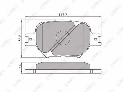 Комплект тормозных колодок, дисковый тормоз LYNXauto купить