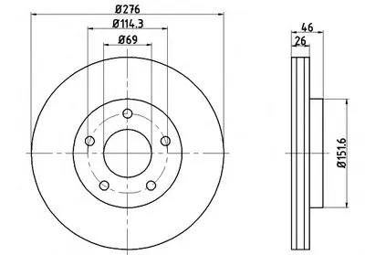 Тормозной диск PRO HELLA PAGID купить