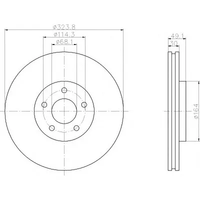 Тормозной диск PRO HELLA PAGID купить
