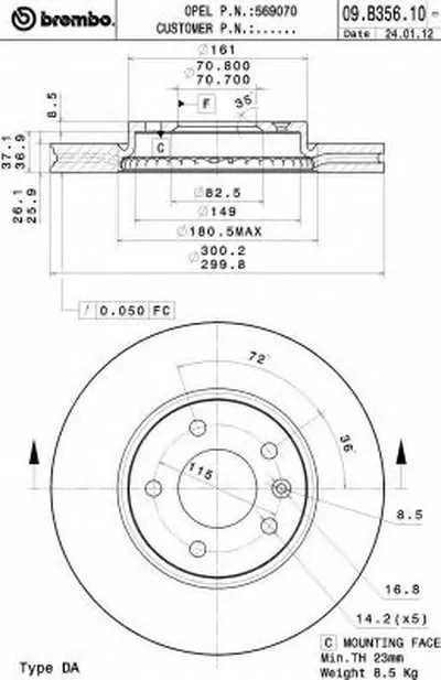 Тормозной диск COATED DISC LINE BREMBO купить