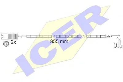 Сигнализатор, износ тормозных колодок ICER купить