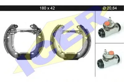 Комплект тормозных колодок ICER купить