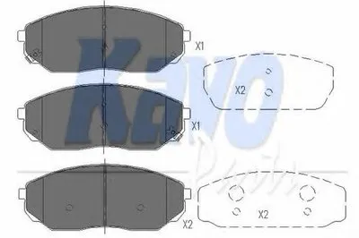 Комплект тормозных колодок, дисковый тормоз KAVO PARTS купить