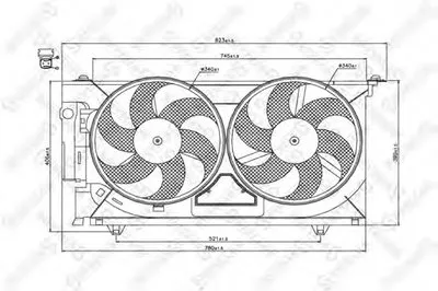 Вентилятор, охлаждение двигателя STELLOX купить