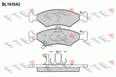 Комплект тормозных колодок, дисковый тормоз FTE купить