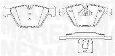 Комплект тормозных колодок, дисковый тормоз MAGNETI MARELLI купить