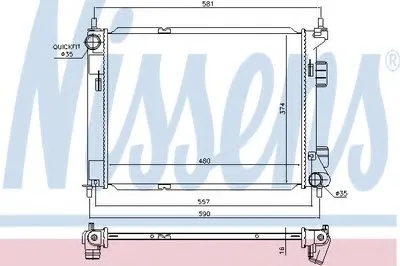 Радиатор, охлаждение двигателя NISSENS купить