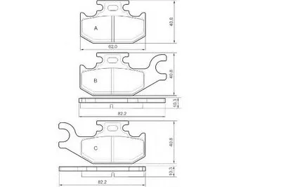 Комплект тормозных колодок, дисковый тормоз E.T.F. купить