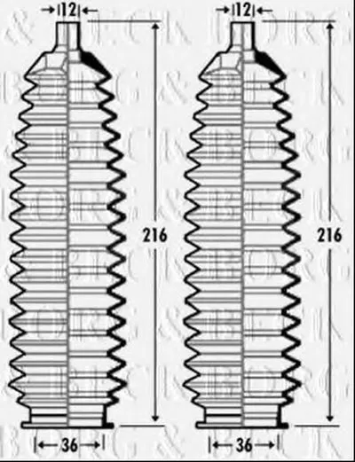 Пыльник, рулевое управление BORG & BECK купить