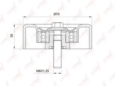 Паразитный / ведущий ролик, поликлиновой ремень LYNXauto купить