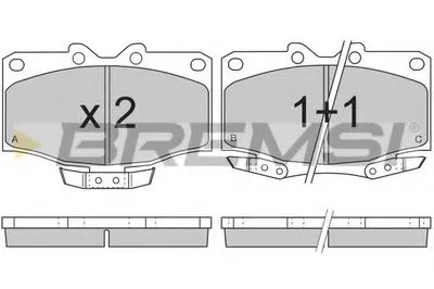 Комплект тормозных колодок, дисковый тормоз BREMSI купить