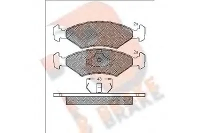 Комплект тормозных колодок, дисковый тормоз R BRAKE купить