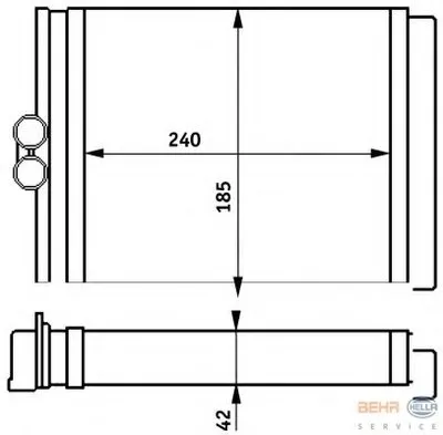 Теплообменник, отопление салона BEHR HELLA SERVICE HELLA купить